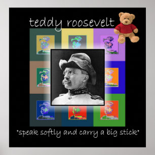 Der Pop Art Teddy Roosevelt Poster