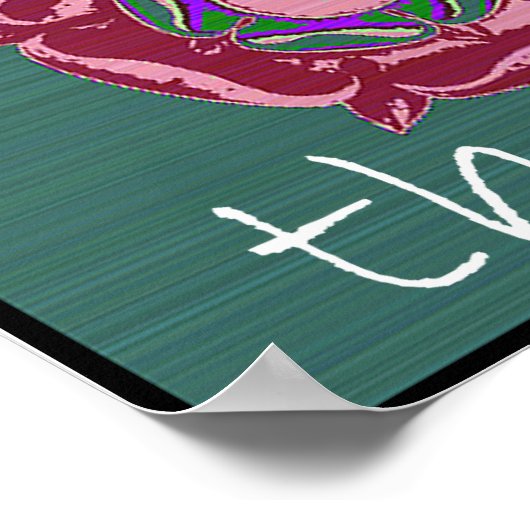 Der Pop Art Tudor Rose Poster (Ecke)