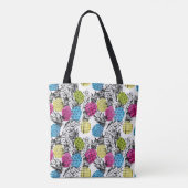 Der Pop-Kunst-Ananas-und Palmblatt-| Monogramm Tasche (Rückseite)