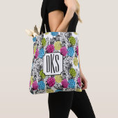 Der Pop-Kunst-Ananas-und Palmblatt-| Monogramm Tasche (Von Nahem)
