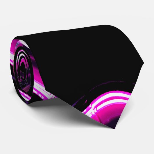 Der Pop-Kunst-Mode-Krawatten der Männer schwarze Krawatte (Gerollt)