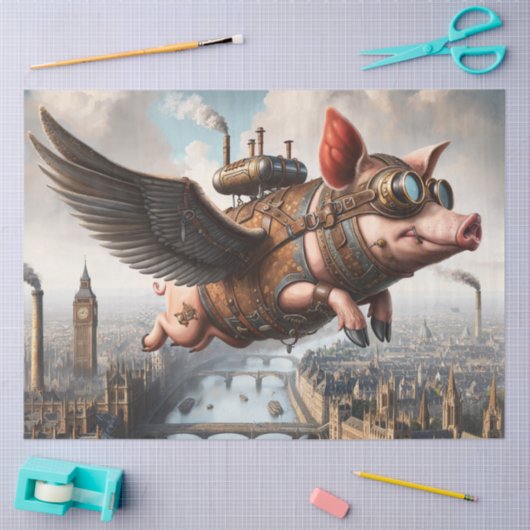 Der Porcine-Aviator Seidenpapier (Basteln)