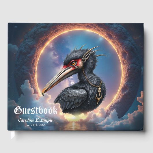 Der Portalwächter – Fantasy-Vogel Gästebuch (Vorderseite)