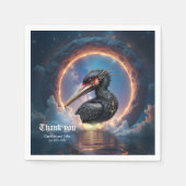 Der Portalwächter – Fantasy-Vogel Serviette (Vorderseite)