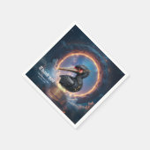 Der Portalwächter – Fantasy-Vogel Serviette (Ecke)