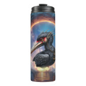Der Portalwächter – Fantasy-Vogel Thermosbecher (Vorderseite)