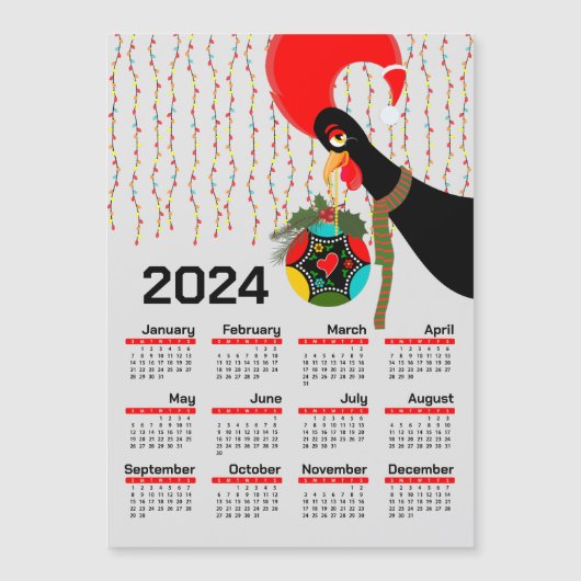 Der portugiesische Weihnachtskalender 2024 Magnetkarte (Vorderseite)
