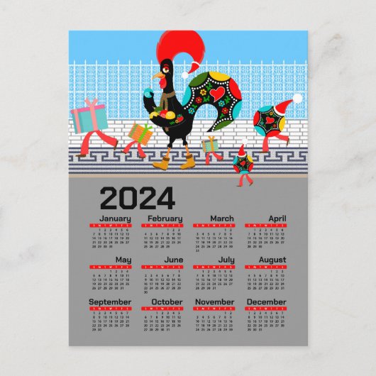 Der portugiesische Weihnachtskalender 2024 Postkarte (Vorderseite)
