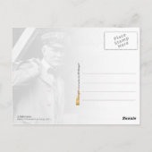 Der Postbote auf der Post Postkarte (Rückseite)