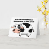 DER "POSTMAN-GEBURTSTAG" IST ETWAS FÜR MOO KARTE (Gelbe Blume)