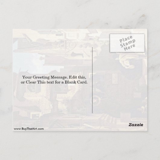 Der Postmann in Rosenthal am Carl Spitzweg Postkarte (Rückseite)