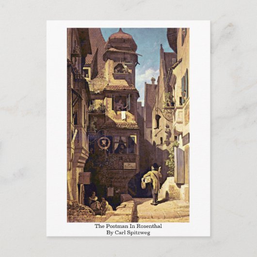 Der Postmann in Rosenthal am Carl Spitzweg Postkarte (Vorderseite)