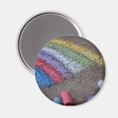 Der Pot des Goldes am Ende des Regenbogens, Chalk Magnet (Vorderseite/Rückseite)