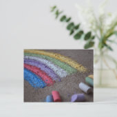 Der Pot des Goldes am Ende des Regenbogens, Chalk Postkarte (Stehend Vorderseite)