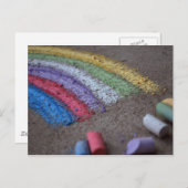 Der Pot des Goldes am Ende des Regenbogens, Chalk Postkarte (Vorne/Hinten)