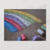 Der Pot des Goldes am Ende des Regenbogens, Chalk Postkarte (Vorderseite)