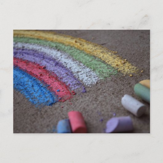 Der Pot des Goldes am Ende des Regenbogens, Chalk Postkarte (Vorderseite)