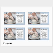 Der Potter auf der Arbeit, haben Sie Ihren Weg Lor Rechteckiger Aufkleber (Blatt)