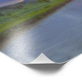 Der Powder River fängt letztes Licht in Custer Fotodruck (Ecke)