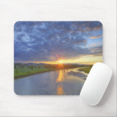 Der Powder River fängt letztes Licht in Custer Mousepad (Mit Mouse)