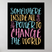 Der Power, das inspirierende Zitat der Welt zu änd Poster (Vorne)