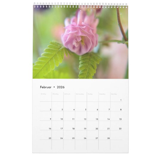 Der Power der Blume Kalender (Feb 2026)