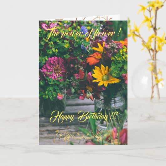 Der Power der Blume Karte (Gelbe Blume)