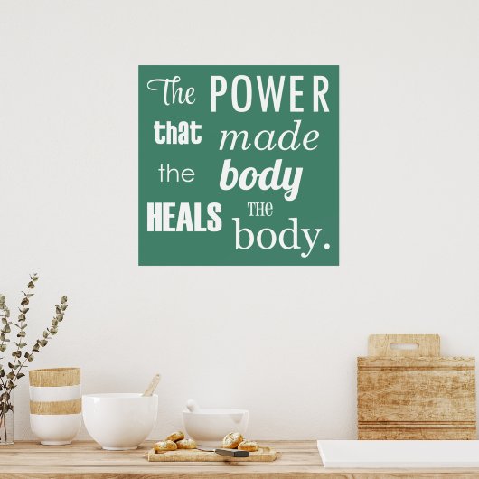 Der Power, der das körpereigene Chiropraktikum Pos Poster (Küche)