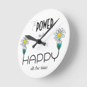 DER POWER, DER DIE GANZE ZEIT GLÜCKLICH SEIN SOLL RUNDE WANDUHR (Winkel)