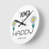 DER POWER, DER GLÜCKLICH SEIN SOLL, LIEGT AUF IHRE RUNDE WANDUHR (Winkel)