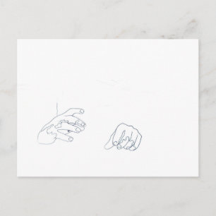 Der Power der Hände Postkarte