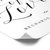 Der Power der Hochzeitssignatur der Liebe Poster (Ecke)