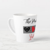 Der Power der Liebe Schwarz-Weiß-Herzen Milchtasse (Linke Ecke)