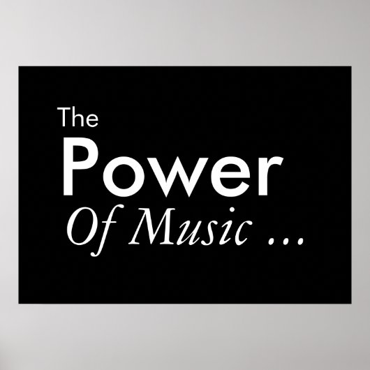 Der Power der Musik Poster (Vorne)