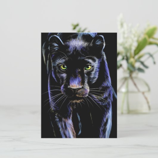 Der Power der Panther-Einladung Einladung (Stehend Vorderseite)