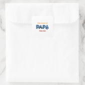Der Power der Papa Quadratischer Aufkleber (Tasche)