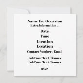 Der Power der TIGER-Einladung Einladung (Rückseite)