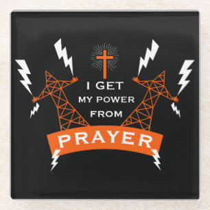 Der Power des Gebets Glasuntersetzer