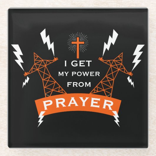 Der Power des Gebets Glasuntersetzer (Vorderseite)