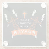 Der Power des Gebets Glasuntersetzer (Rückseite)