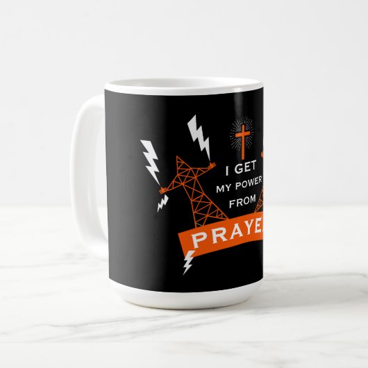 Der Power des Gebets Kaffeetasse (Vorderseite Links)