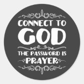 Der Power des Gebets Runder Aufkleber (Vorderseite)