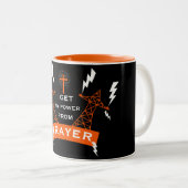 Der Power des Gebets Zweifarbige Tasse (VorderseiteRechts)