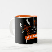 Der Power des Gebets Zweifarbige Tasse (Vorderseite Links)