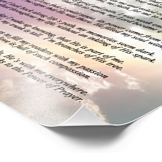 Der Power des Gedichts Fotodruck (Ecke)