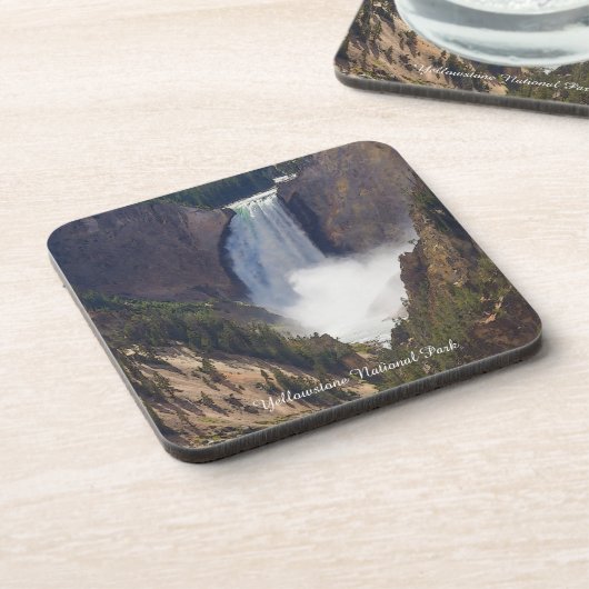 Der Power des Gelbsteins Getränkeuntersetzer (Linke Seite)