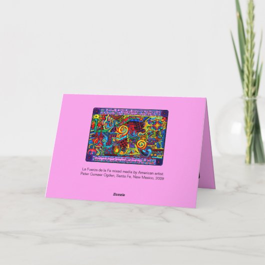 Der Power des Glaubens La Fuerza de la Fe Hello Karte (Rückseite)