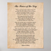 Der Power des Hundes, der Gedichte berührt Poster (Vorne)