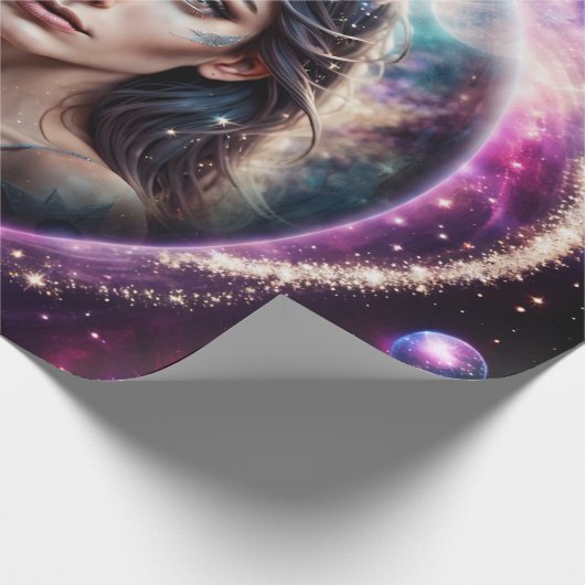 Der Power des mystischen Wolfs Geschenkpapier (Ecke)