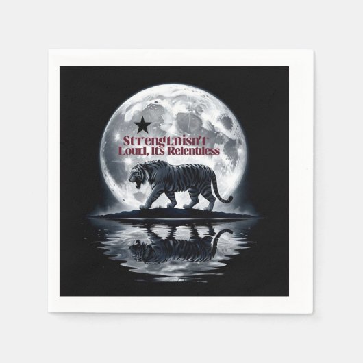 Der Power des Tigers Serviette (Vorderseite)